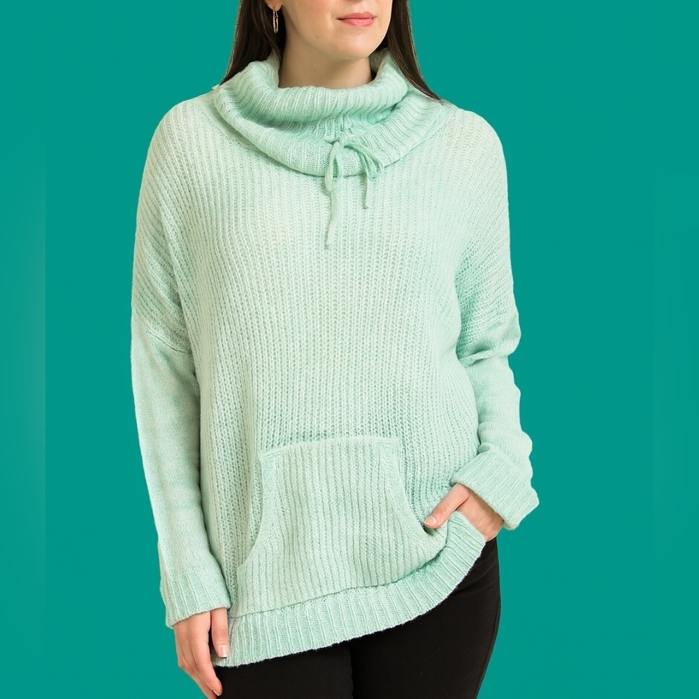AEROPOSTALE Mint oversized cowl neck long sleeve chunky sweater Large